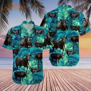 Black Angus Cattle Lovers Hawaiian Shirt