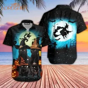 Black Cat Family Hawaiian Shirt
