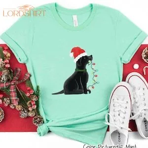 Black Lab Christmas Shirt Christmas Dog Shirt Cute Christmas