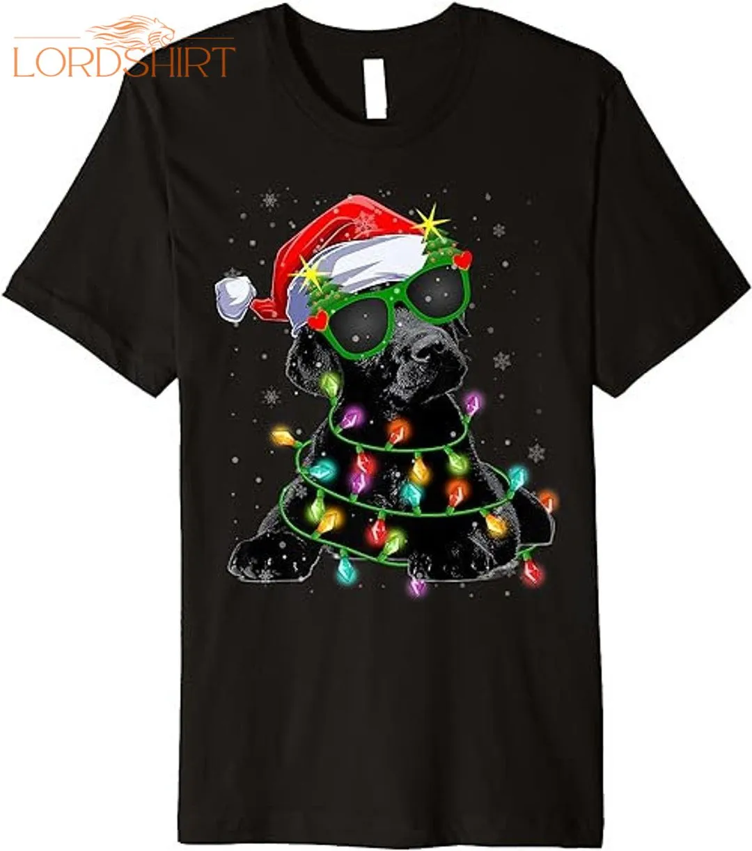 Black Lab Labrador Christmas Tree Light Pajama Dog Xmas 2023