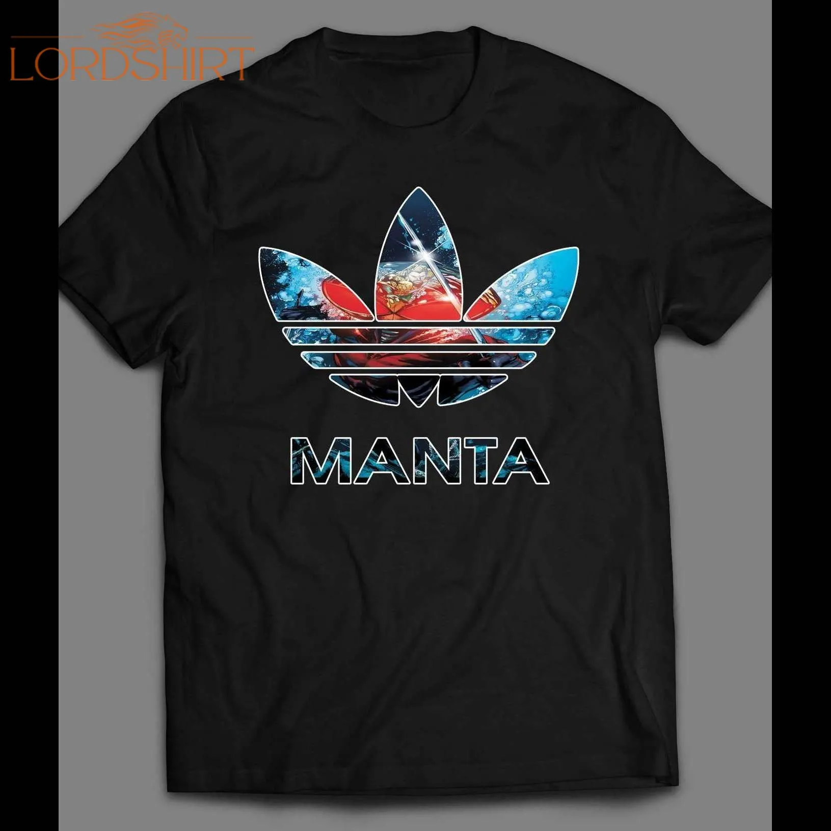 Black Manta Comic Book Art Athletic Wear Parody Shirt