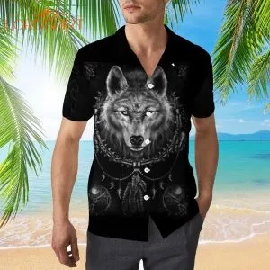 Black Wolf Hawaiian Shirt