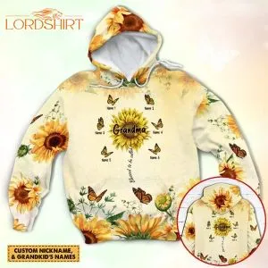 Blessed To Be Called Grandma Sunflower Custom Name 3d All Over Print