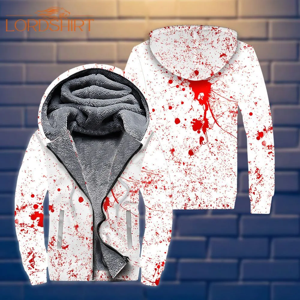 Blood Halloween Fleece Zip Hoodie All Over Print