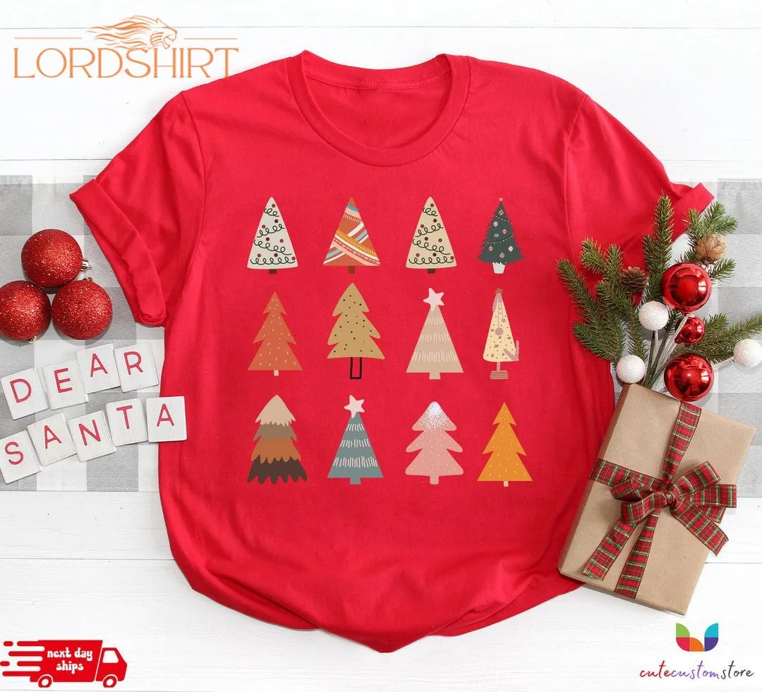 Boho Christmas Trees Shirt Christmas Tshirt Christmas Shirt