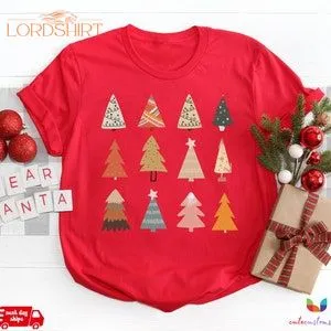 Boho Christmas Trees Shirt Christmas Tshirt Christmas Shirt