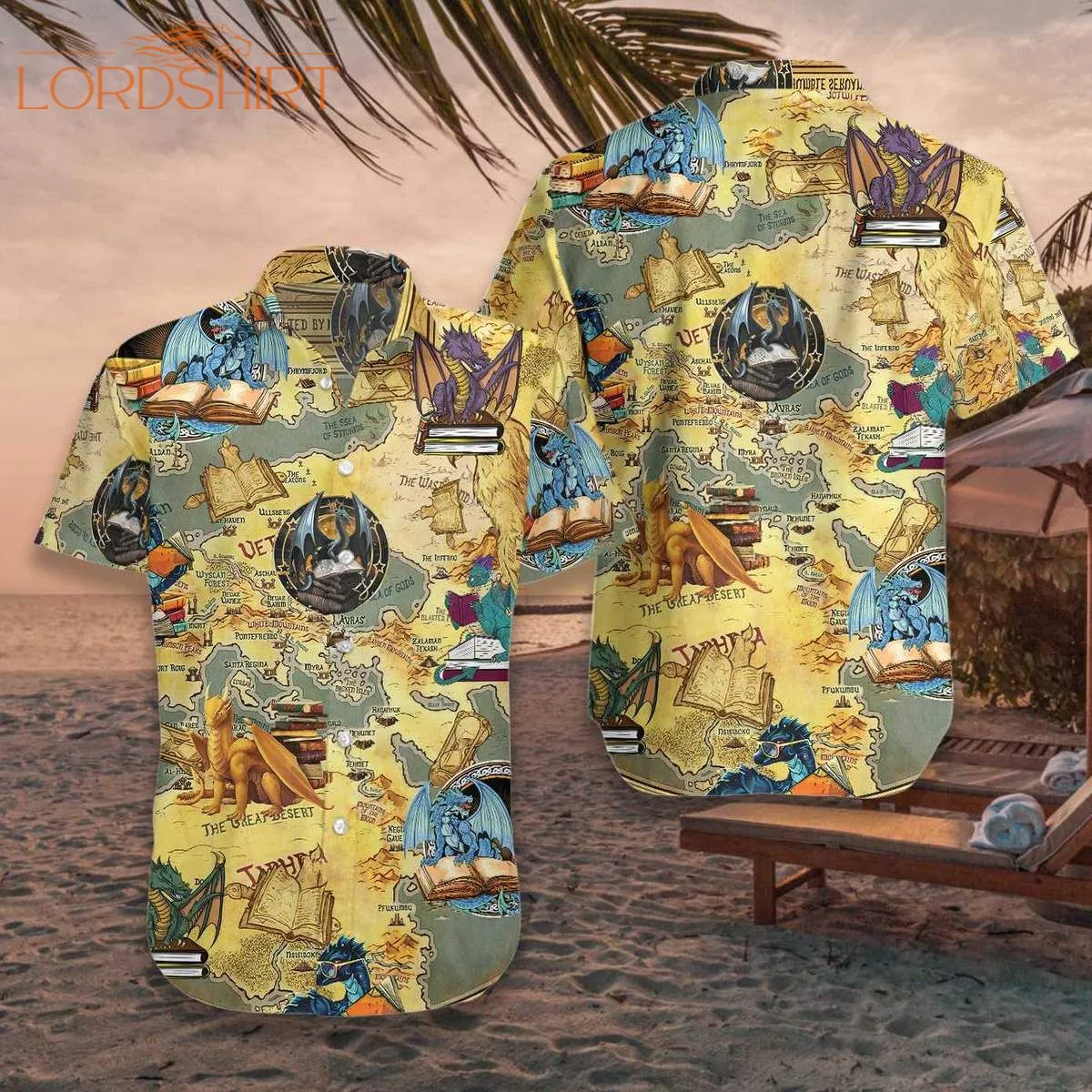 Books Dragon Aloha Hawaiian Shirt