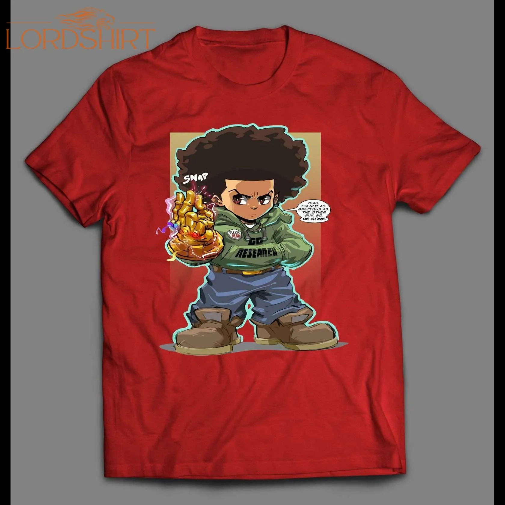 Boondocks X Infinity Gauntlet Huey Cartoon Shirt