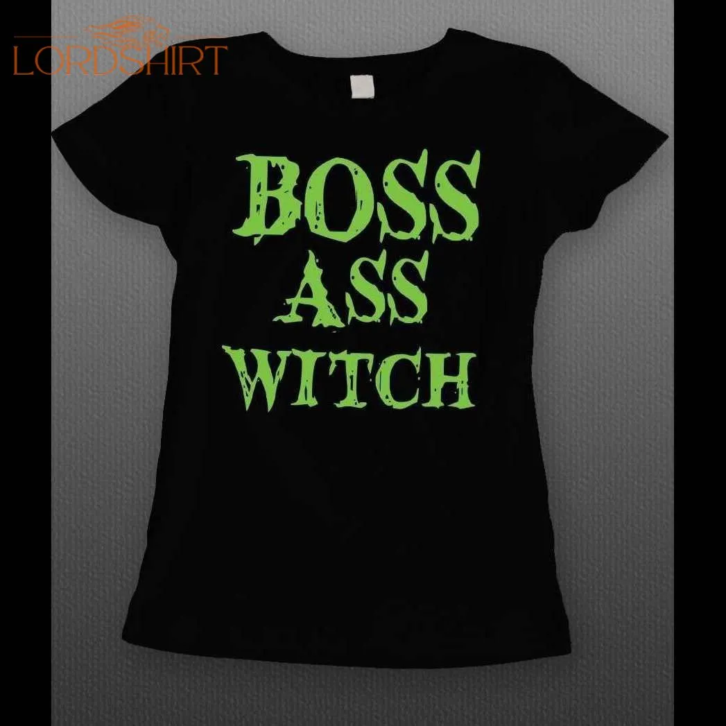 Boss Ass Witch Funny Halloween Ladies Shirt