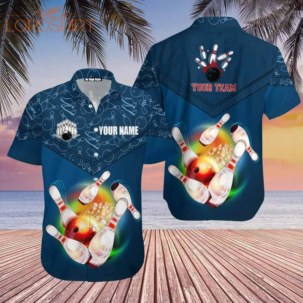 Bowling Team Custom Name Hawaiian Shirt