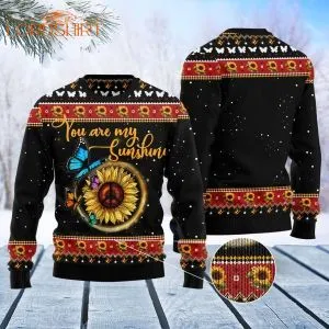 Butterfly Sunshine Ugly Christmas Yall Ugly Christmas Sweater