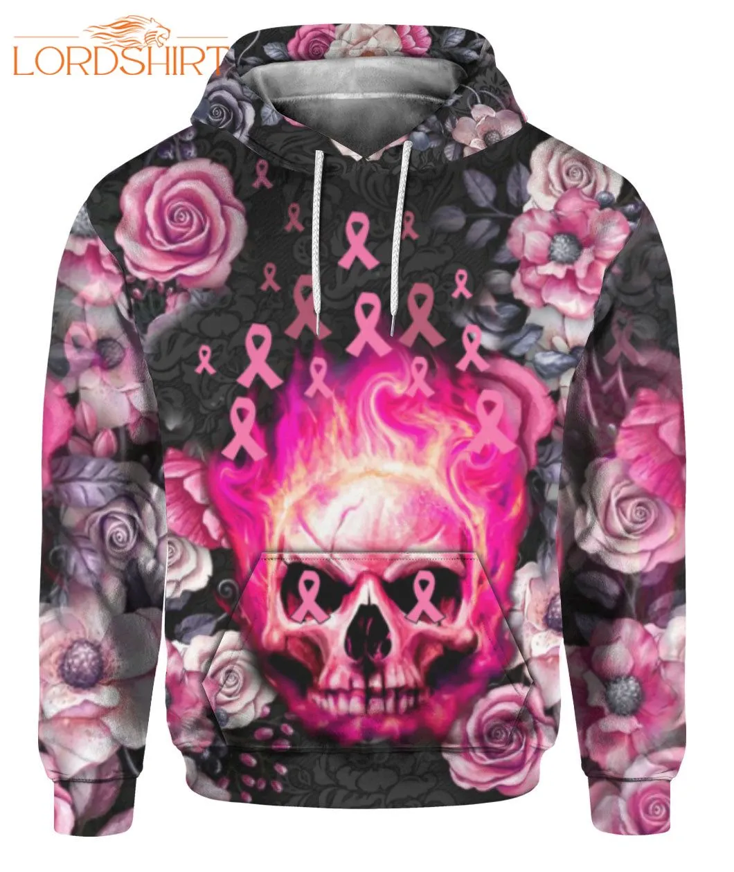 Cancer Skull Pink 3d All Over Print