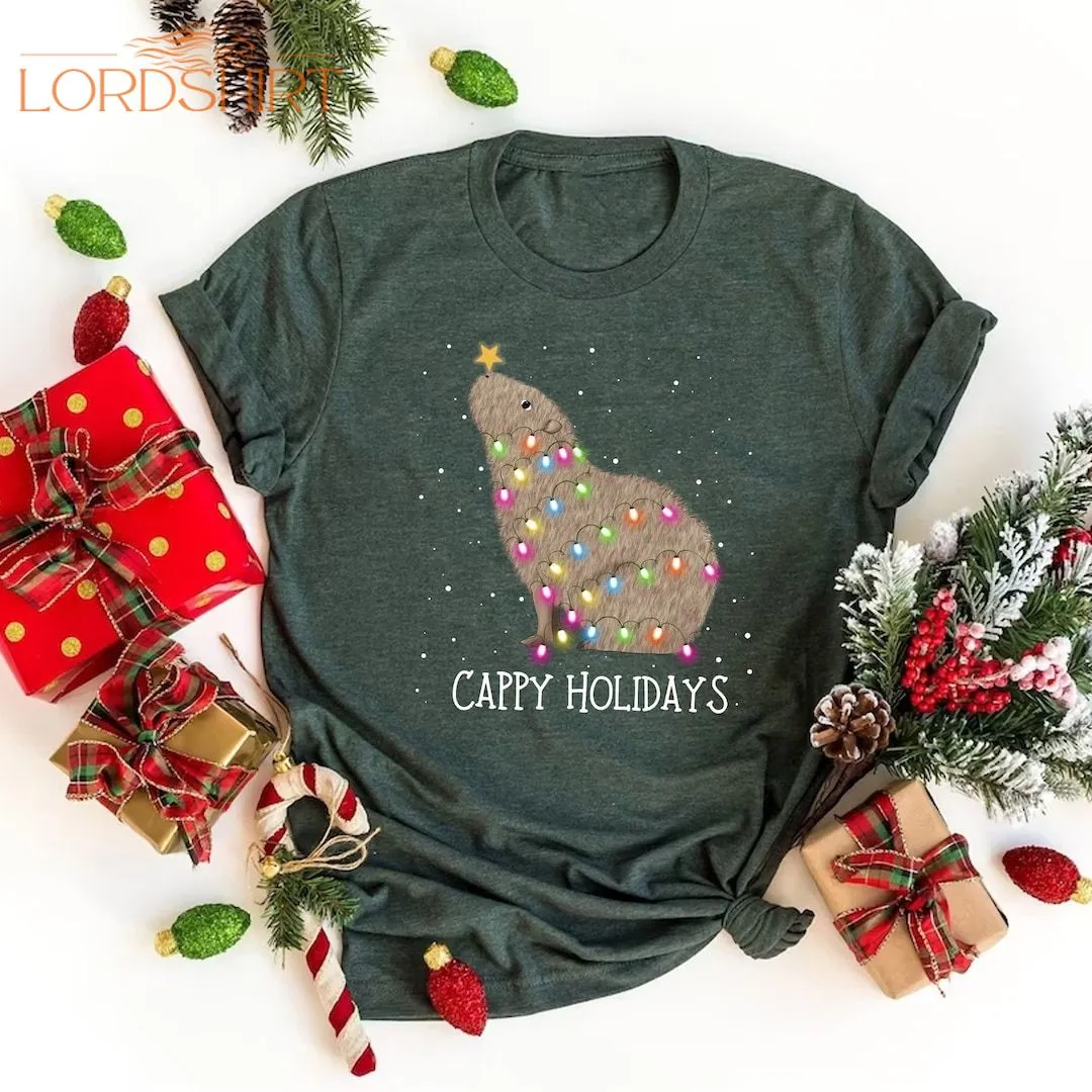 Cappy Holidays Shirt Cute Capypara Christmas Shirt Capy