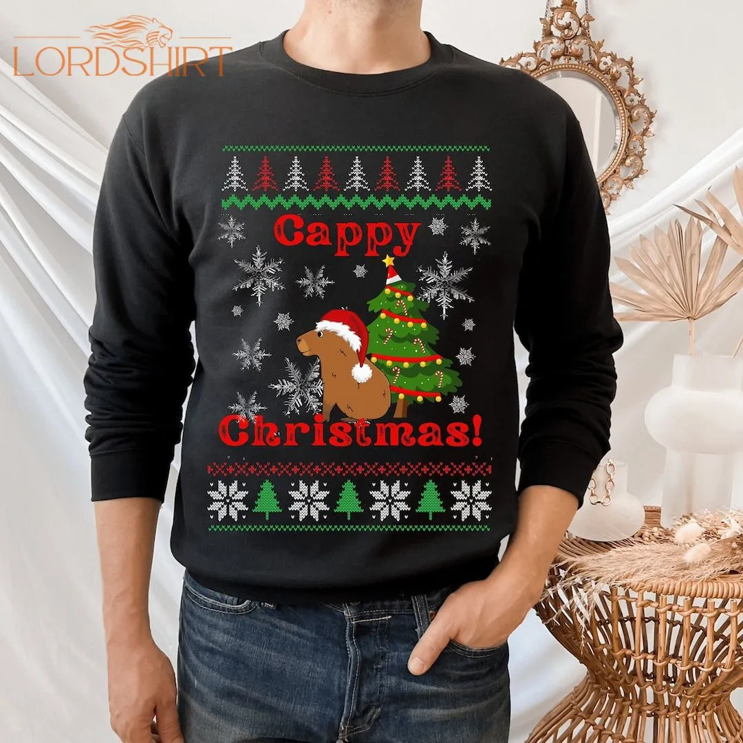 Capybara Christmas Sweatshirt Holiday Sweater Funny Capybara