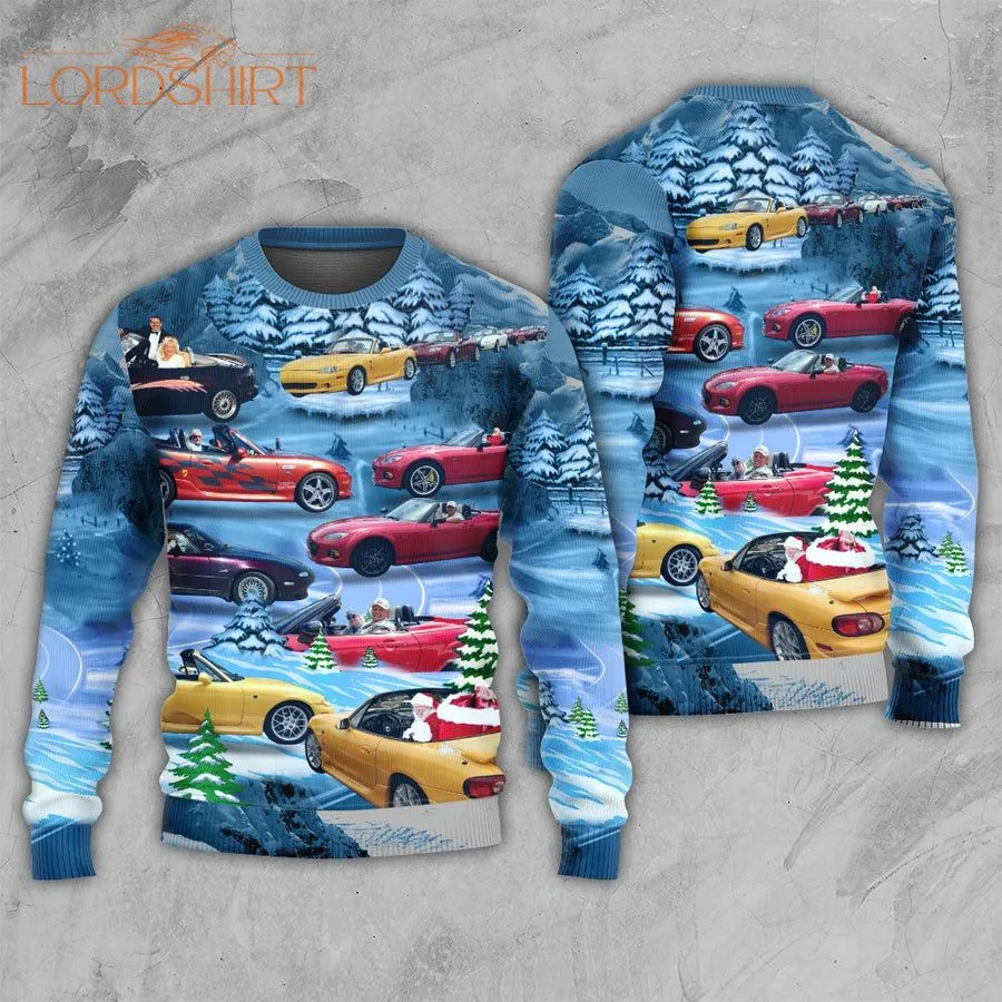 Car Miata Sports Cars Ugly Christmas Sweater