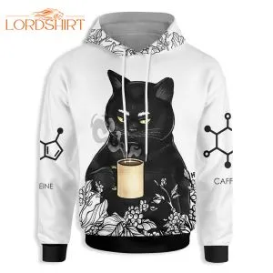 Cat Coffee Molecule White Amazing 3d All Over Print