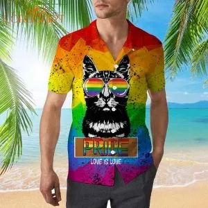 Cat Happy Pride Day Hawaiian Shirt