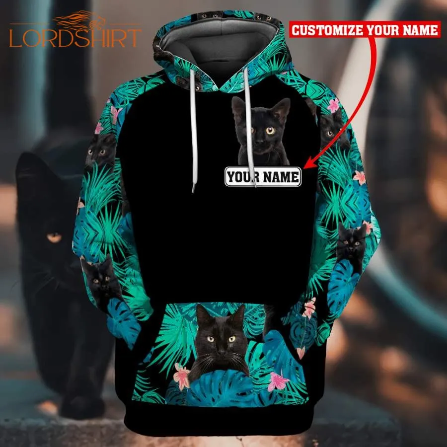 Cat Tropical Forest Custom Name 3d All Over Print