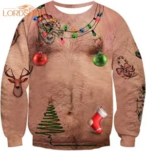 Chest Hair Ugly Christmas Sweater