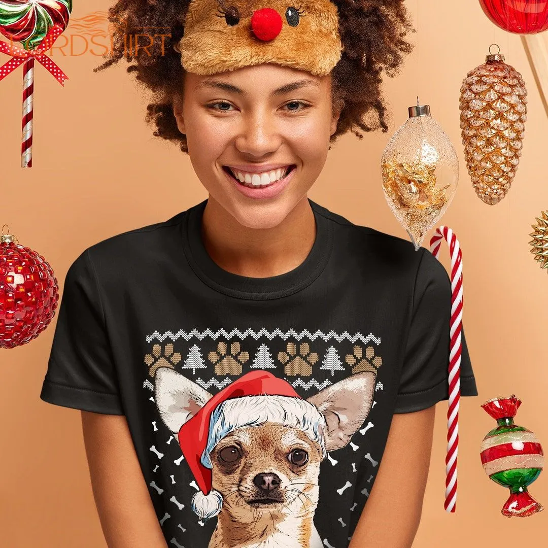 Chihuahua Christmas Tshirt Chihuahua T Shirt Mens Womens