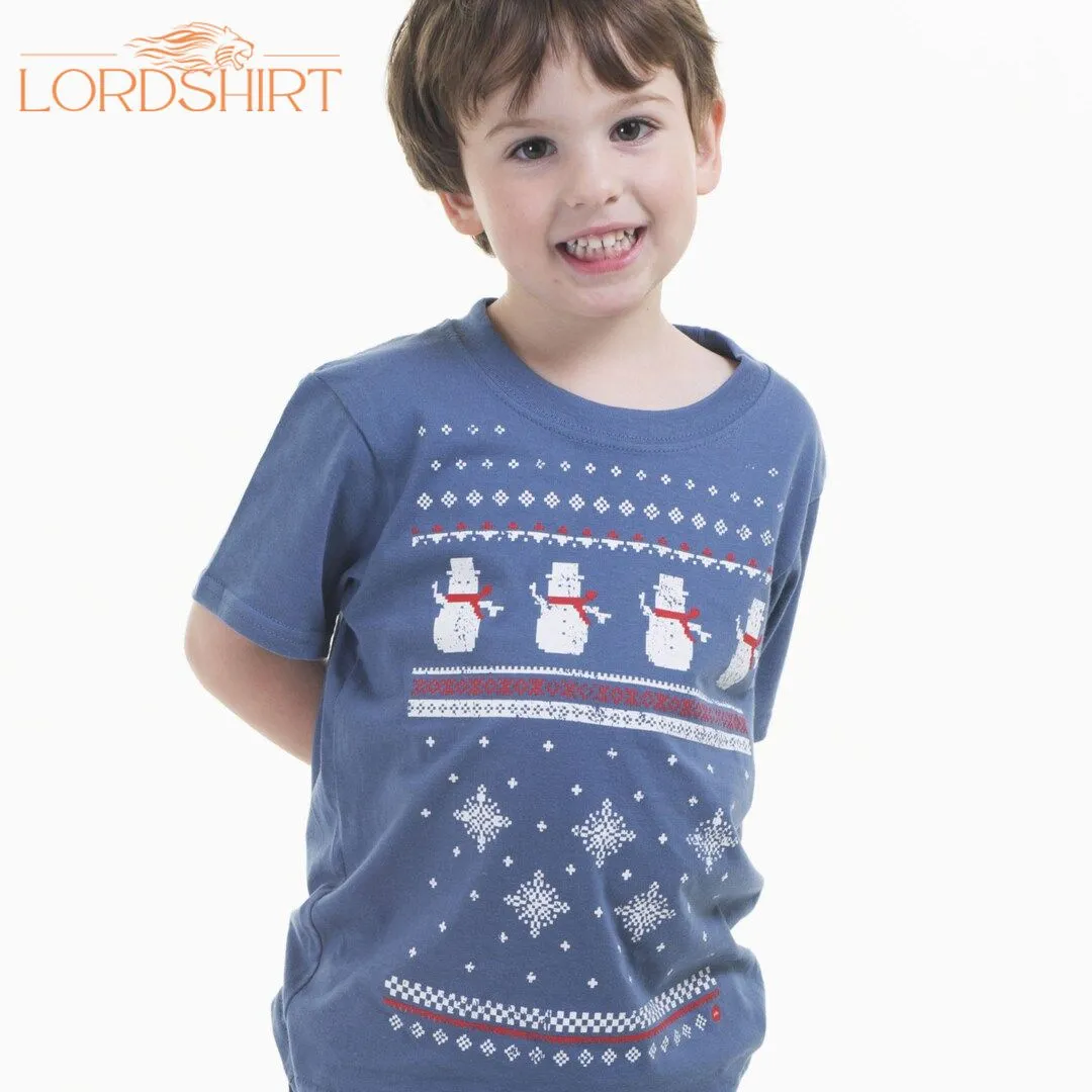 Childrens Christmas T-shirt Festive Christmas Snowman Top