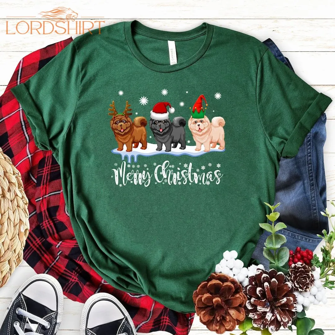 Chow Chow Christmas Ride Red Truck T Shirt Cute Chow Chow