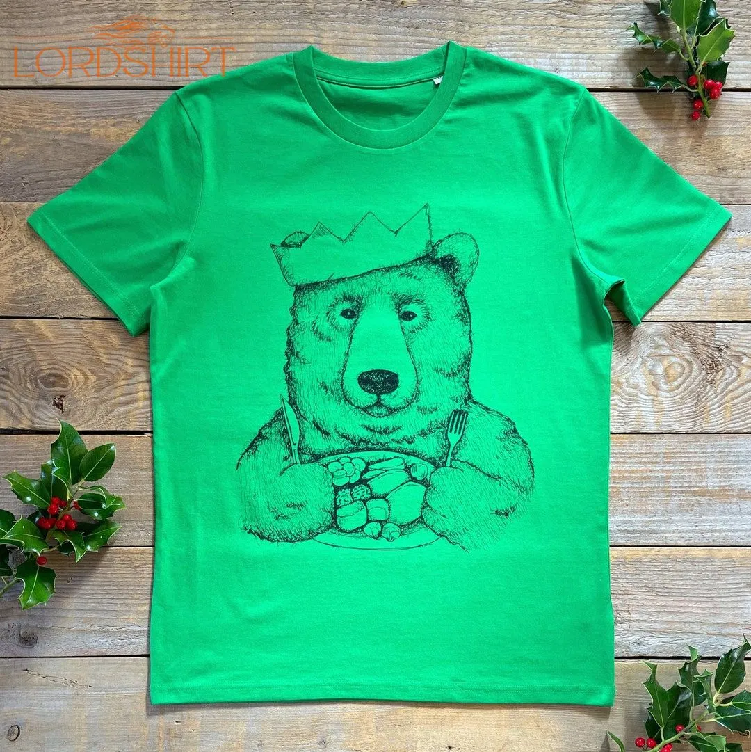 Christmas Bear T-shirt Christmas Dinner Men's Graphic