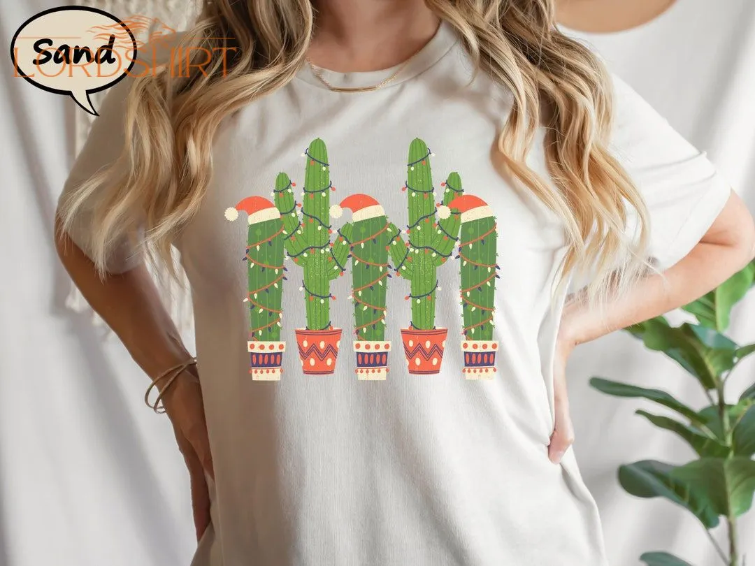 Christmas Cactus Shirt Western Christmas T-shirt Christmas