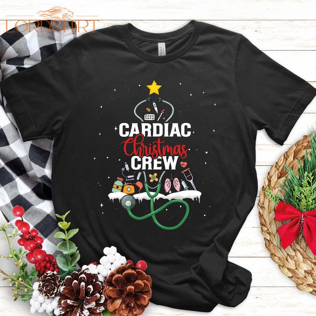 Christmas Cardiology Shirt Cardiac Christmas Crew Xmas