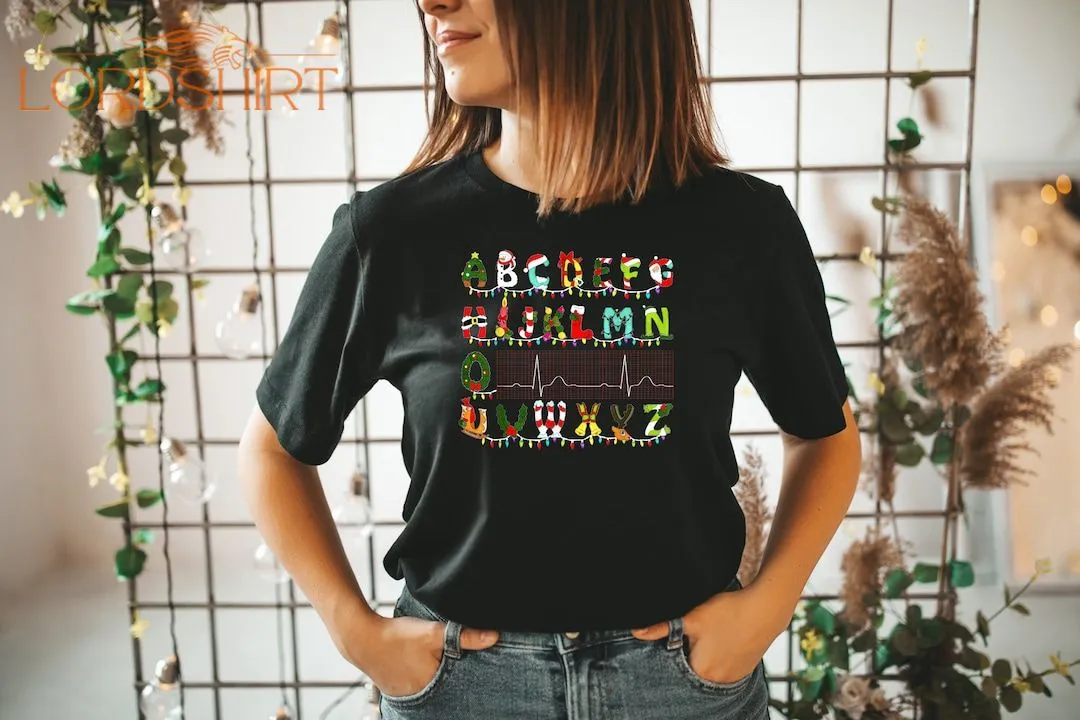 Christmas Cardiology Shirt Christmas Alphabet Shirt