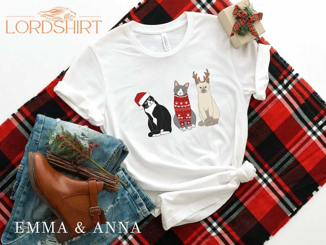 Christmas Cat Shirt Cat Shirt Christmas Shirts Cat Lover