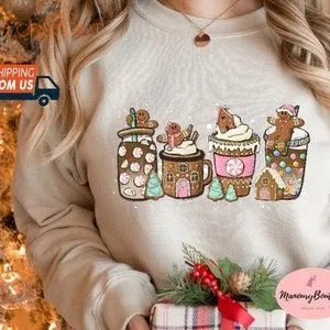 Christmas Coffee Sweatshirt Gingerbread Christmas Coffee