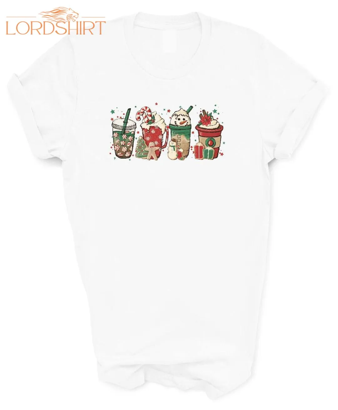 Christmas Coffee T-shirt Cute Christmas T-shirt Coffee Lover