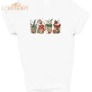 Christmas Coffee T-shirt Cute Christmas T-shirt Coffee Lover