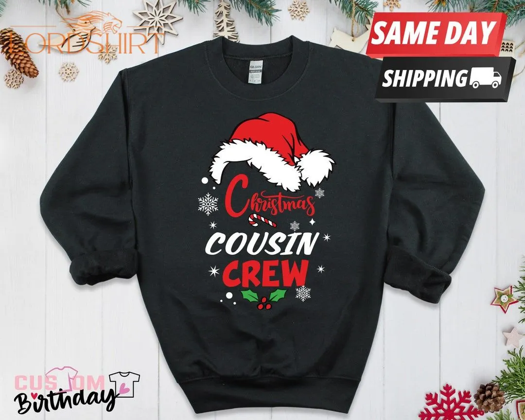 Christmas Cousin Crew Jumper 6 Santa Hat Top Cousin Crew