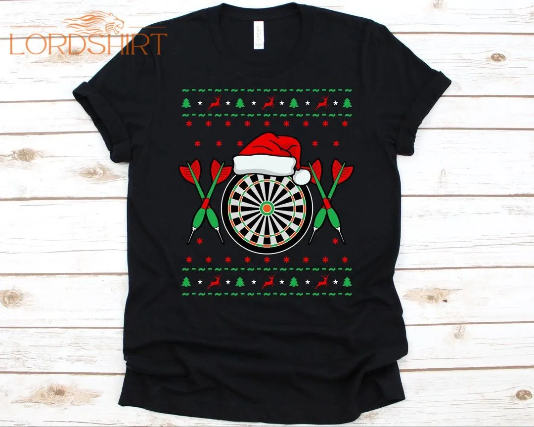 Christmas Darts Shirt Gift For Dartist Dart Board