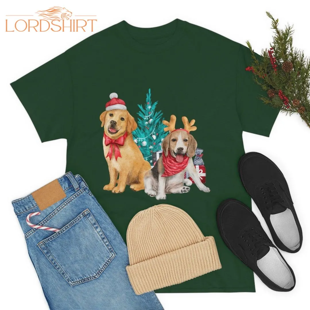 CHRISTMAS DOGS T-SHIRT Beagle Labrodor Christmas T-shirt