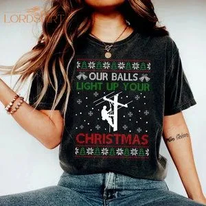 Christmas Gifts Ugly Christmas Sweater For Lineman Shirt