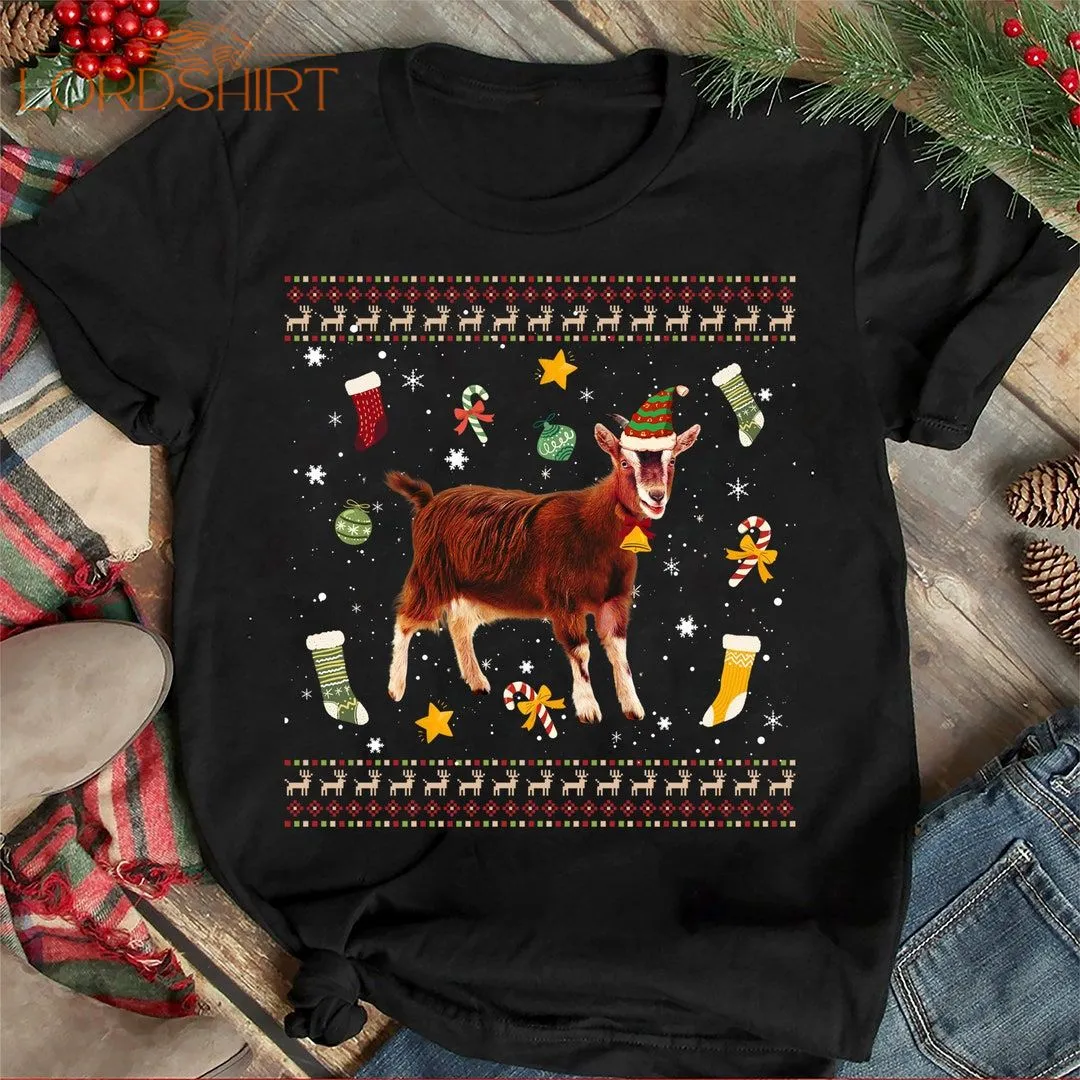 Christmas Goat Ugly Sweater Family Shirts Men Woman