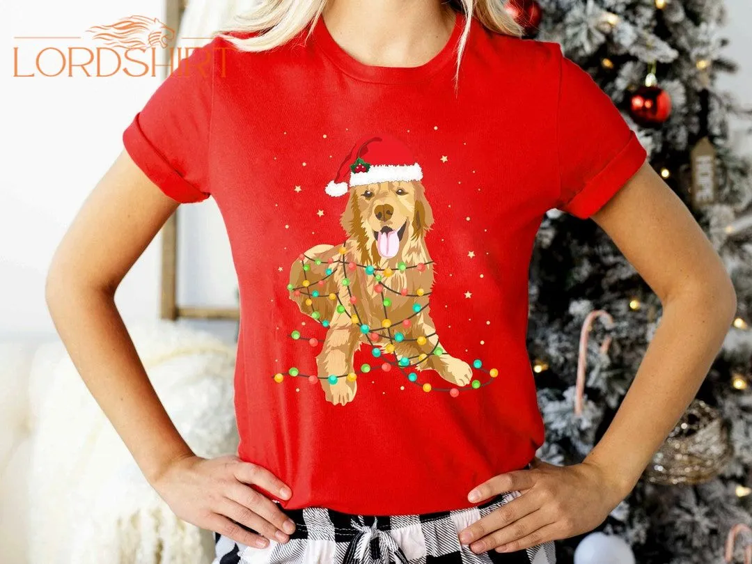 Christmas Golden Retriever Shirt Happy New Year Dog T-shirt