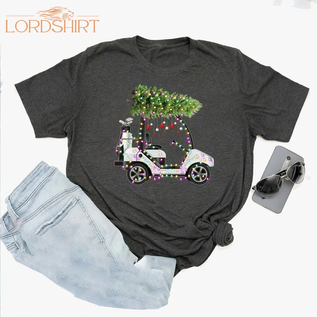 Christmas Golf Cart Shirt Golf Christmas Shirt Golfer