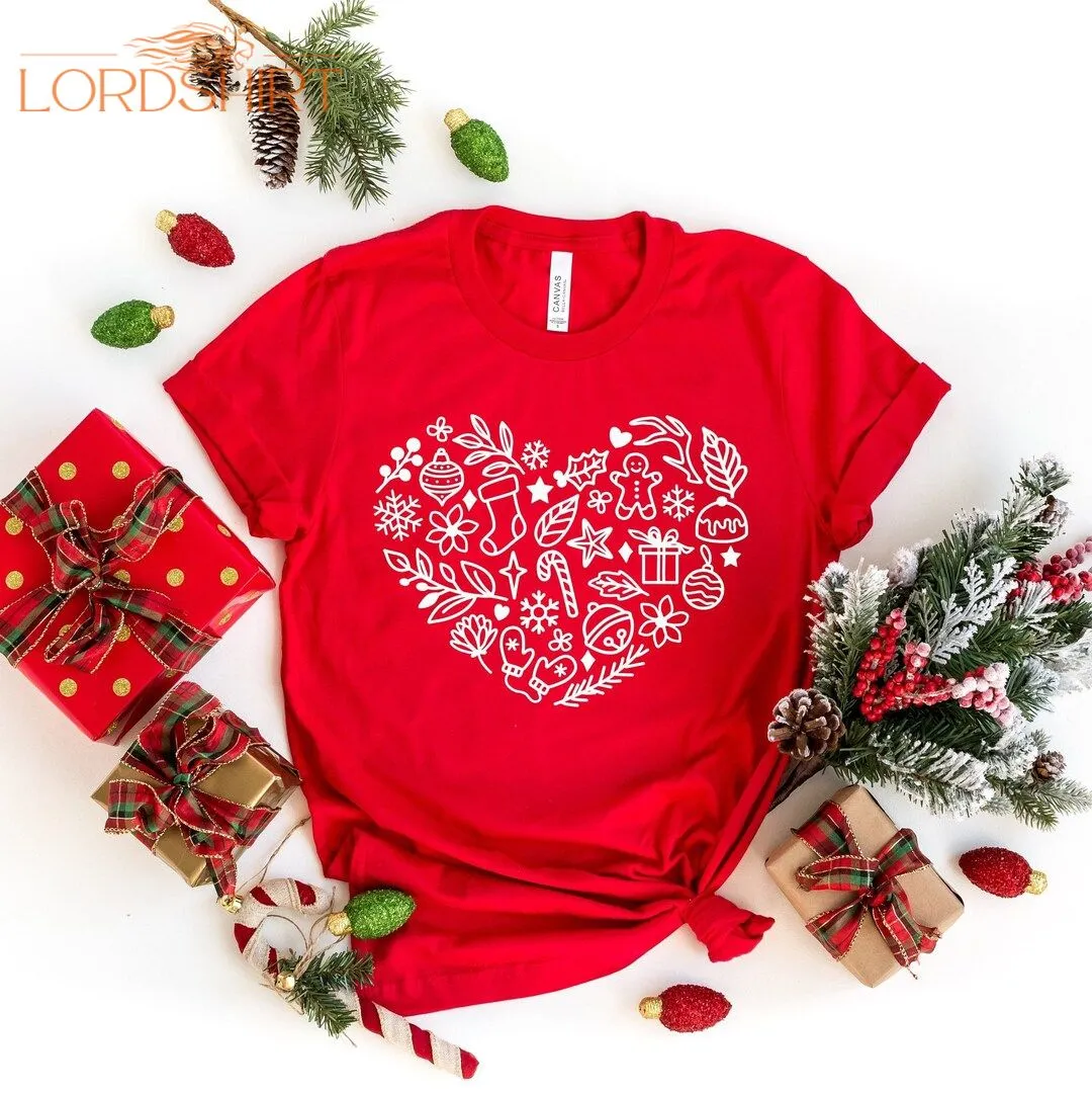 Christmas Heart Shirt Christmas Shirt Women Christmas Shirt