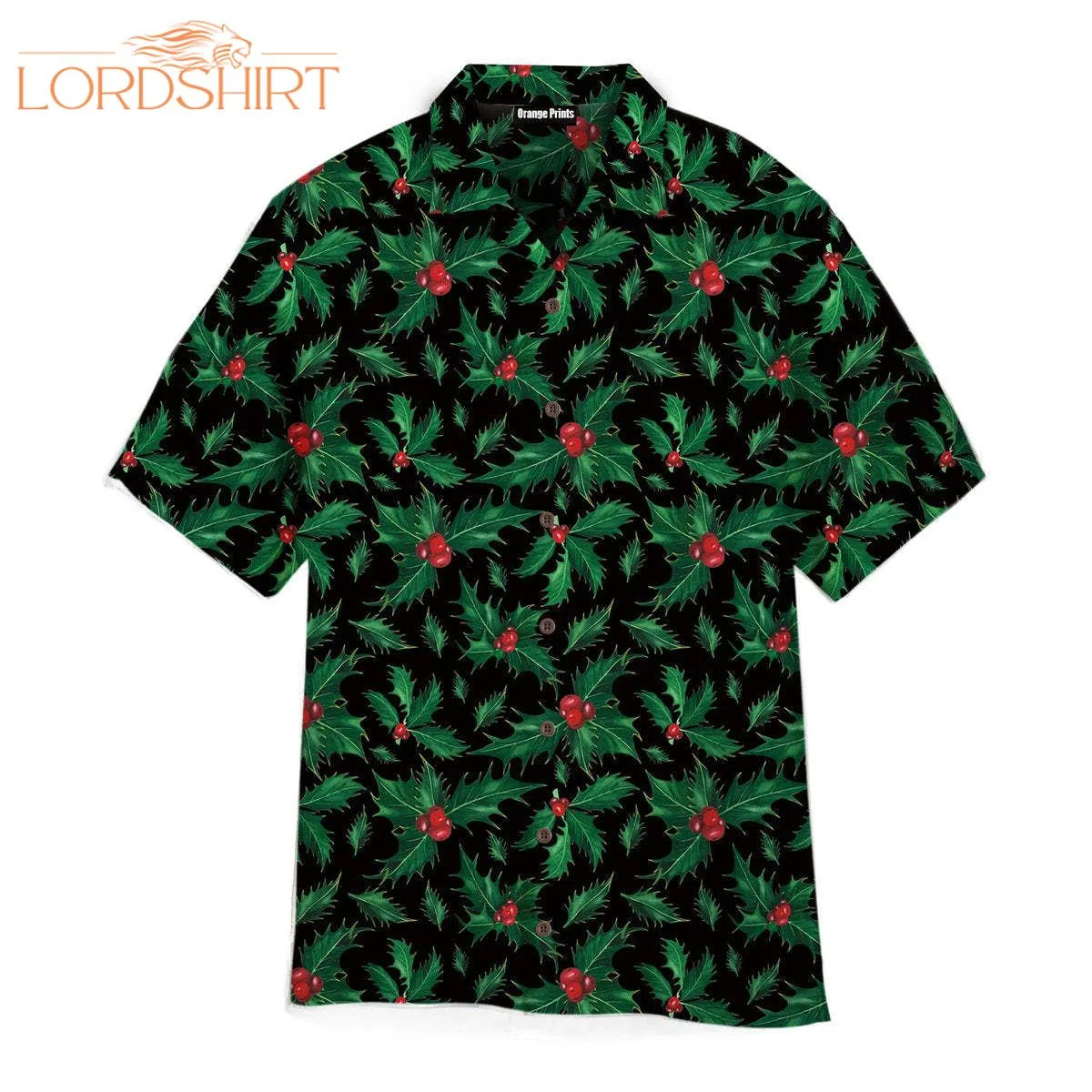 Christmas Holly Berry Xmas Is Coming Pattern Hawaiian Shirt