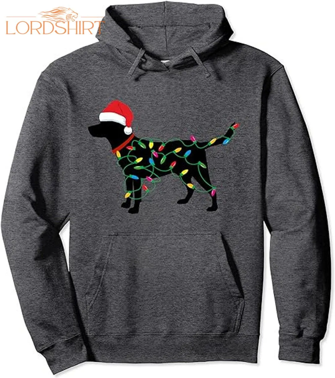 Christmas Labrador Retriever In Santa Hat Xmas Lights T-shirt