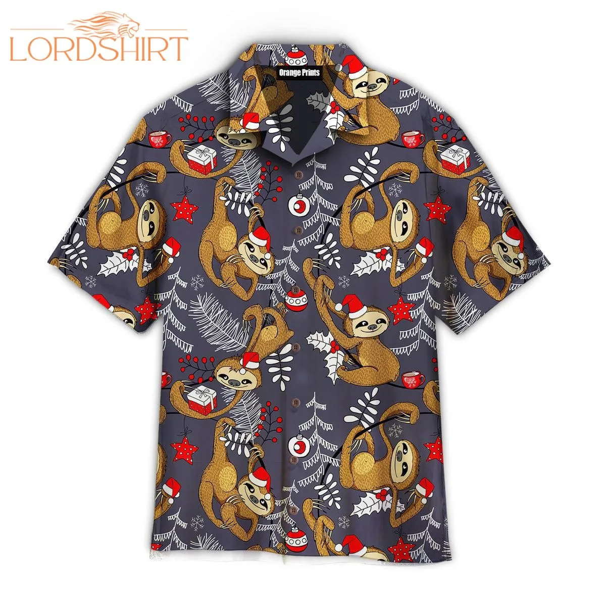 Christmas Lazy Sloths Hawaiian Shirt