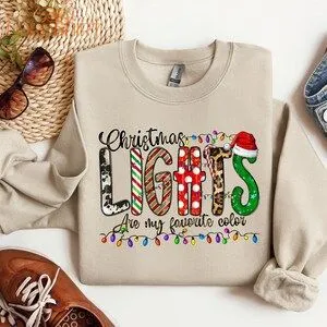 Christmas Lights Sweatshirt Christmas Sweater For Gift