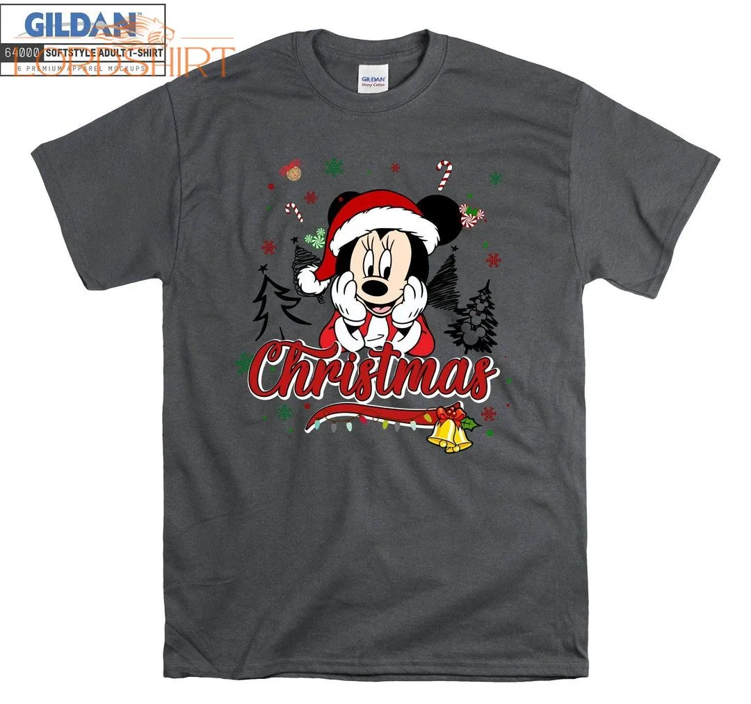 Christmas Minnie Mouse T Shirt Hoodie Hoody T-shirt Tshirt