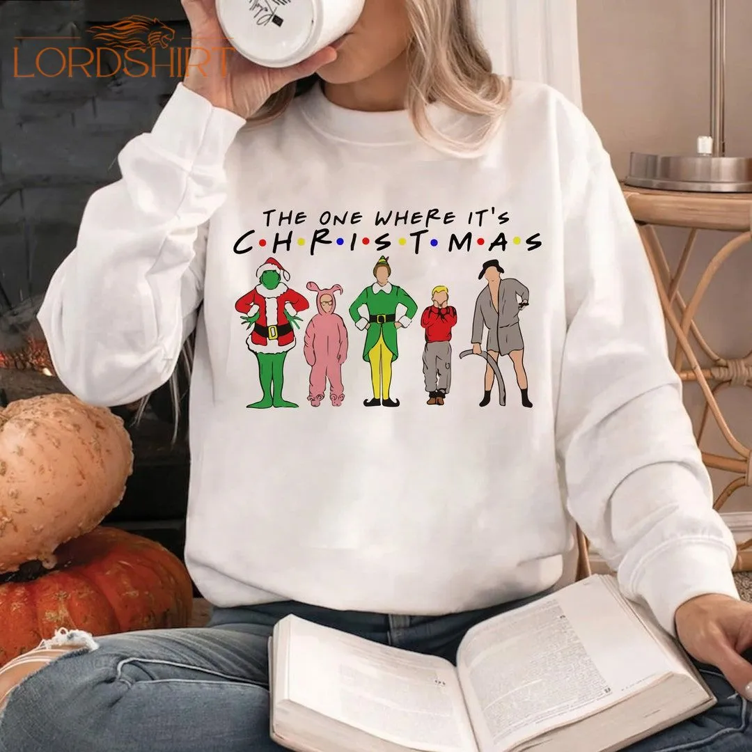 Christmas Movies Characters Shirt The One Where It's