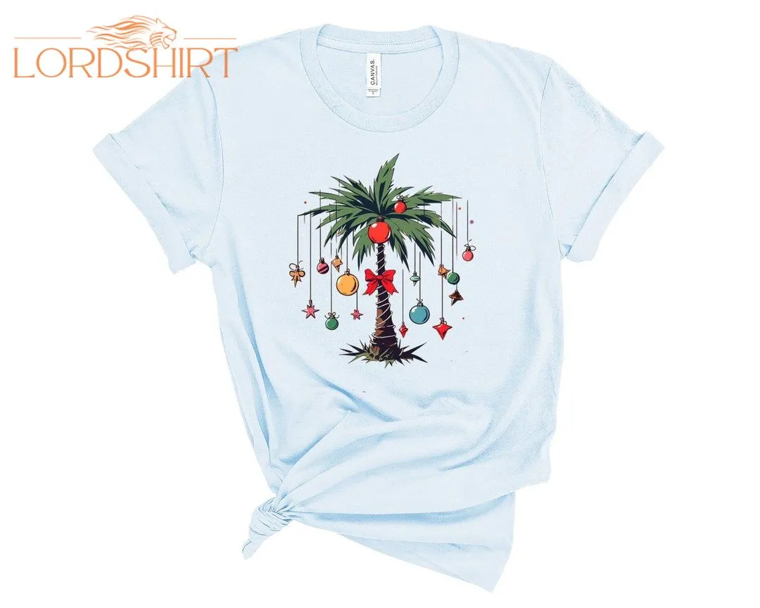 Christmas Palm Tree Shirt Christmas Tee Tropical Xmas