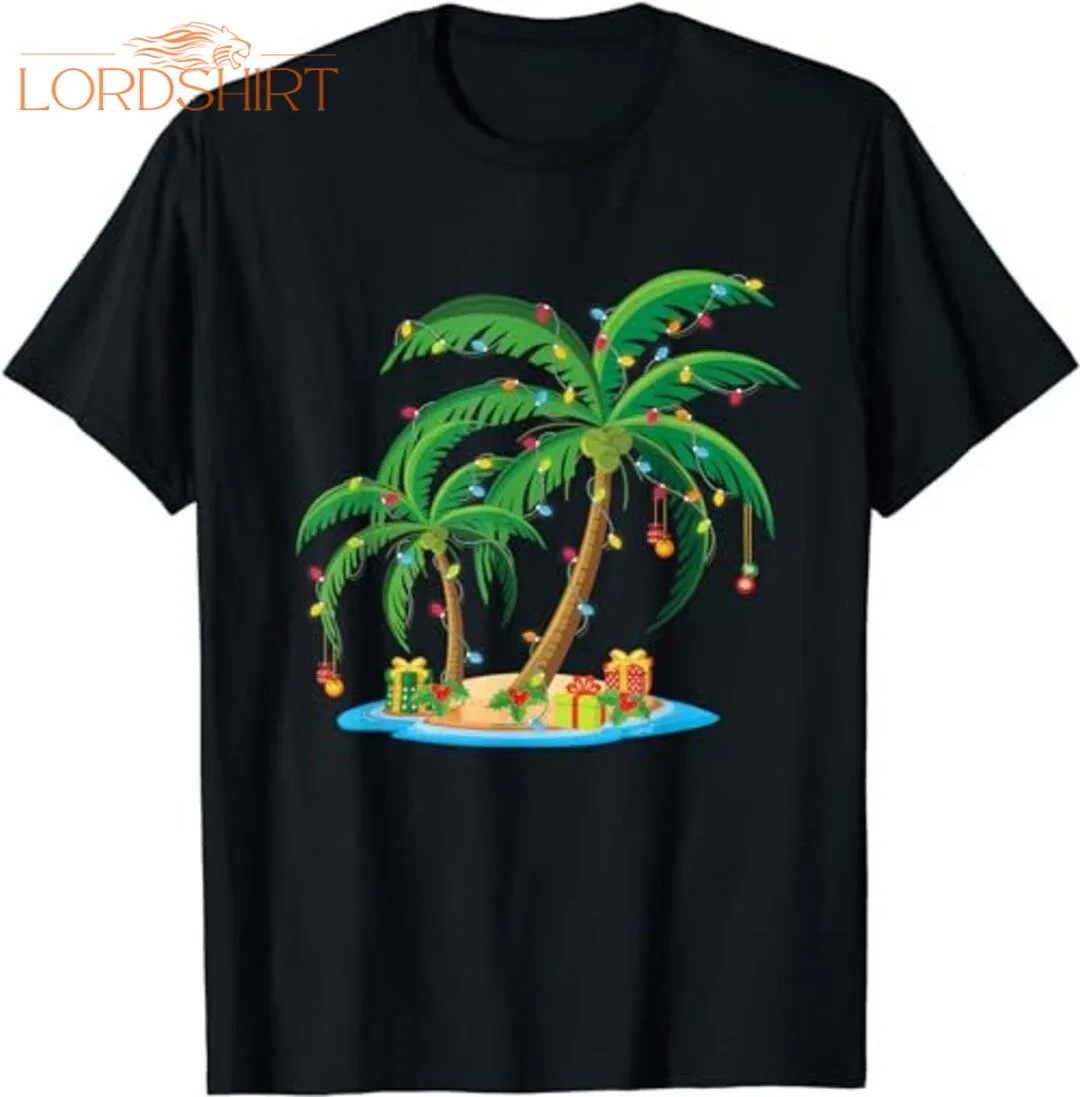 Christmas Palm Tree Tropical Xmas Gift Coconut Lights Pajama